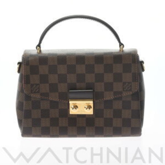Louis Vuitton Damier Croisette Brown Ebene Brown Canvas Bag - Picture 1 of 9